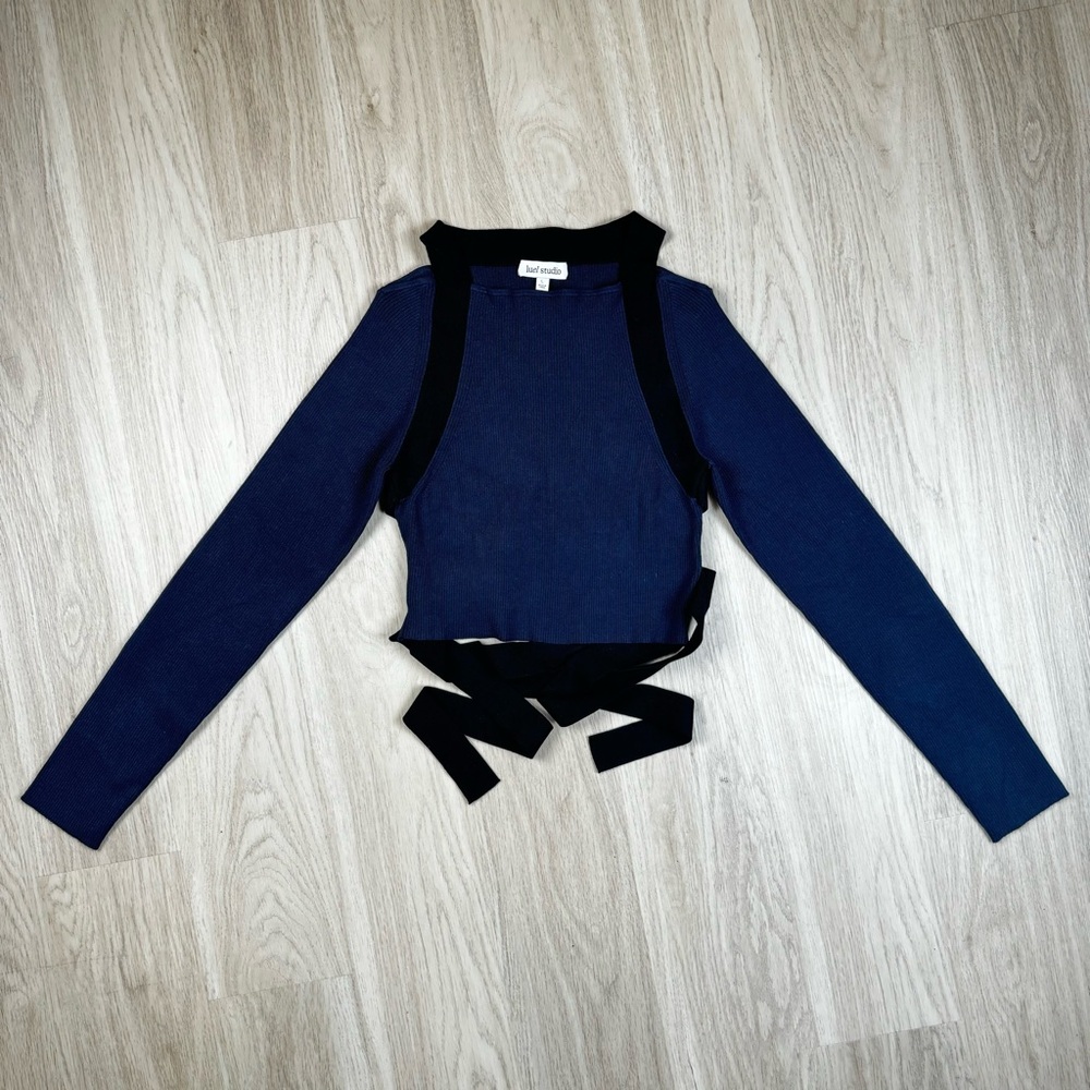 NWT💙Intermix Luel Studio💙Devon Cut-Out Rib Knit Top - Picture 3 of 14